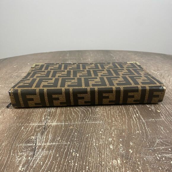 Vintage 90s FENDI Address Book w/ Notepad - Zip Closure - Picture 5 of 13